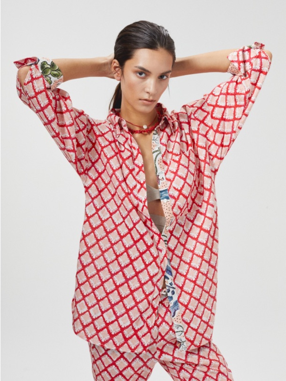 Lanhtropy Island Linen Shirt Tangier Print 100% Organic Linen Oversized L - Picture 14 of 14